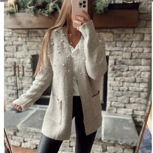 Staccato Pearl-Embellished Cardigan